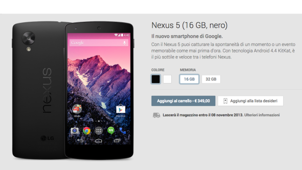 Nexus 5 play store
