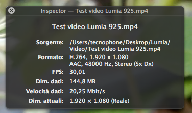 Test video Lumia 925