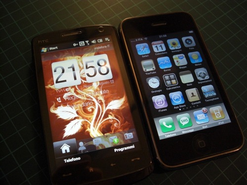 iPhone 3G Vs HTC Touch HD