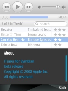 iTunes Symabian
