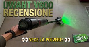 PULISCE e SI SVUOTA DA SOLA! UWANT V600: Aspirapolvere senza fili con LASER VERDE!