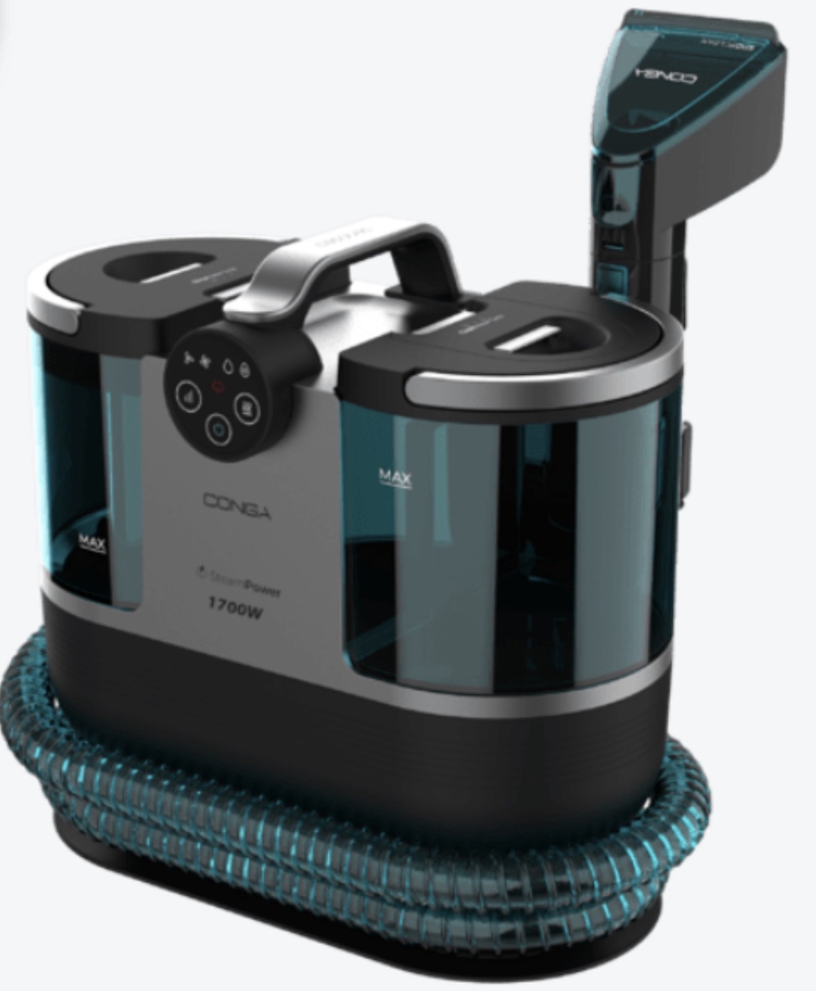 CECOTEC conga 7000 : aspira e lava con il vapore tappezzeria e interni auto.